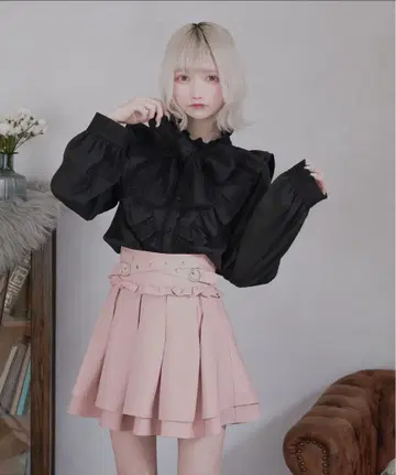 Pal elfy 레이스 보타이 블라우스