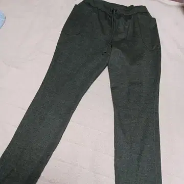 그린 워크 팬츠 허리밴딩