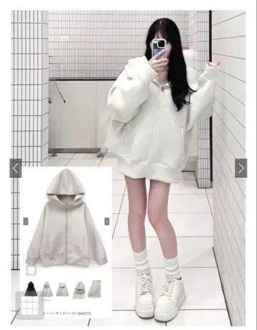 GRL 오버 사이즈 후드티 sm271