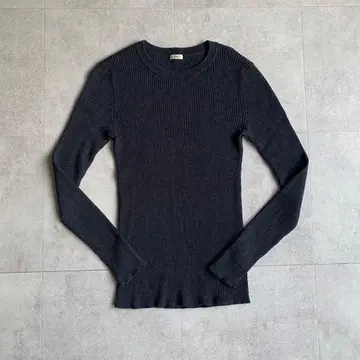 IENA 이에나 다크 그레이 리브 니트 긴팔