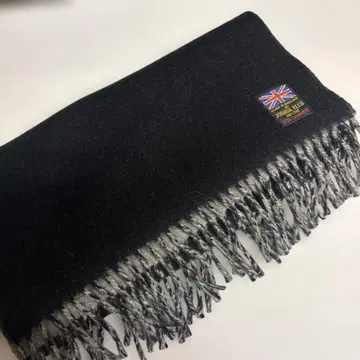 영국제 조슈아 에리스 캐시미어 100% 머플러 블랙 그레이