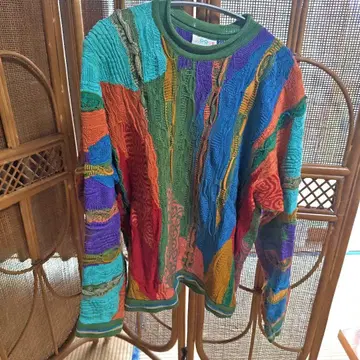 COOGI 멀티 컬러 니트 스웨터 좋은 배색