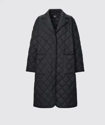 유니클로C 퍼프 테크 오버사이즈 코트 블랙 M