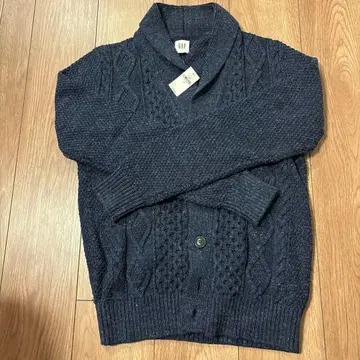 GAP 다크 블루 케이블 니트 가디건 S