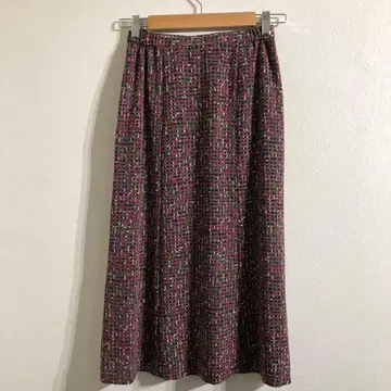 플레어 롱 스커트 핑크 계열/vintage/새상품급