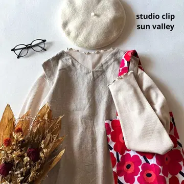 b1636* 스튜디오 클립 산 밸리 전후 착용 코튼 린넨 베스트