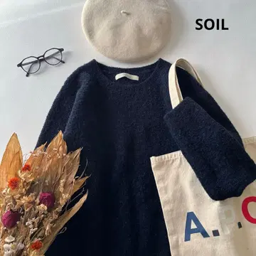 b1692* SOIL 울 블렌드 니트 풀오버