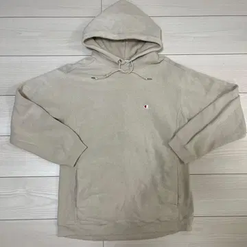 Champion 베이지 후드 부착 후드티 M