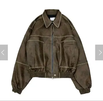 치카시츠 플러스 가죽 자켓 브라운 치카시츠플러스