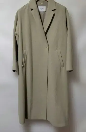 슬로브 이에나 캐시미어 혼방 WO/CA 모사 체스터 코트 그린 40