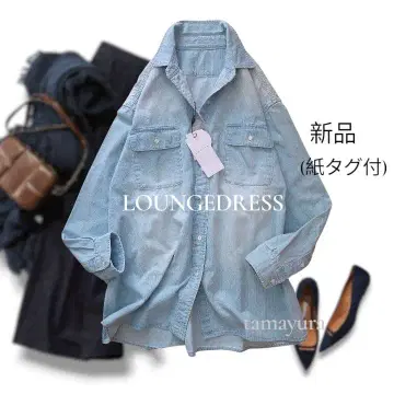 새상품 LOUNGEDRESS 라운지 드레스/데님 셔츠 오버 사이즈