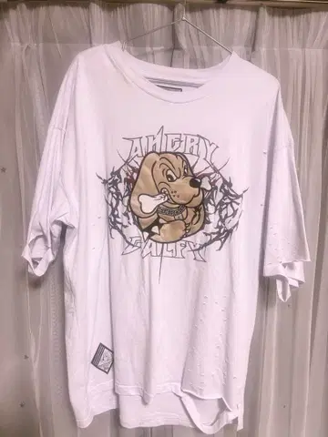 갈피 보로보로T셔츠 화이트 중형견