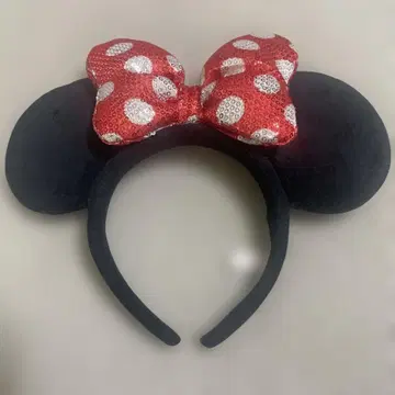 새상품급 미니 마우스 머리띠 빨간색 리본