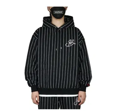 FUBU 스트라이프 후디 블랙 셋업 완전 미사용 택 포함