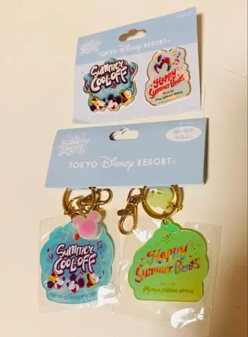 도쿄 디즈니 리조트 아크릴 키링 2개 세트 미세스 그린애플