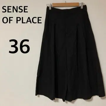 센스 오브 플레이스 가우초 팬츠 [ S ] 와이드 팬츠 블랙 캐주얼