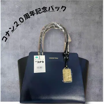 새상품 명탐정 코난 20주년 토트백 네이비 핸드백