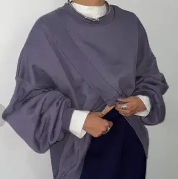 AIC. 2WAY 속기모 카슈쿨 빅 트레이닝복 퍼플 오버 사이즈