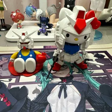 건담 헬로키티 피규어 2개 세트