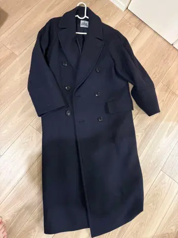 유나이티드 애로우즈 체스터 코트 램스울 더블 브레스트 코트