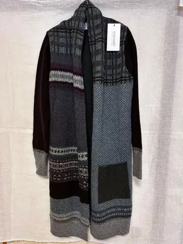 ERIBE 페어아일 노버튼 롱 가디건 새상품 미사용품