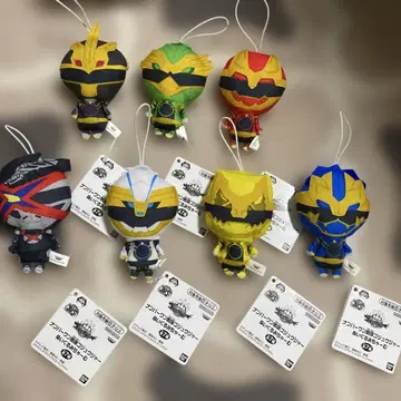 넘버원 전대 고쥬쟈 봉제 인형 참트 전 7종 컴플리트 세트