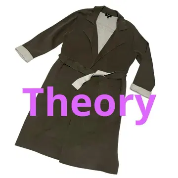 새상품급 인기의 Theory 올리브 롱 코트 벨트 포함