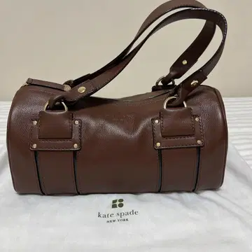 새상품급 케이트 스페이드 미니 보스턴 토트백 가죽 브라운