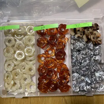 꽃 모양 아크릴 귀찌 부품