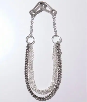 [ GRANCY ] 카라비너 디자인 레이어링 지갑 체인