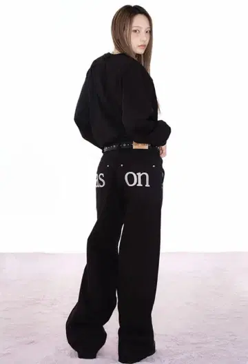 ason 아즈온 SMOG 와이드 팬츠 블랙 as'on 팬츠 S