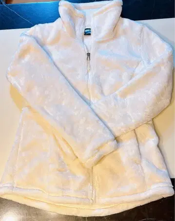 새상품 미사용 32Heat 플리스 자켓 M 화이트 긴 길이