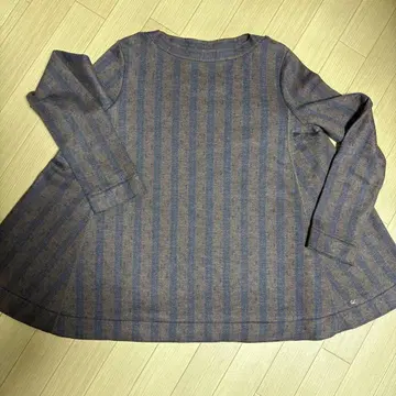 45rpm 울 100% 브라운 스트라이프