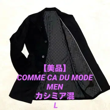 [ 새상품급 ] 꼼사맨 캐시미어 혼방 스텐카라 코트 블랙 L