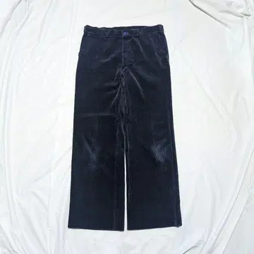 [vintage] 70s 노턱 슬랙스형 굵은 폭 코듀로이 팬츠 네이비