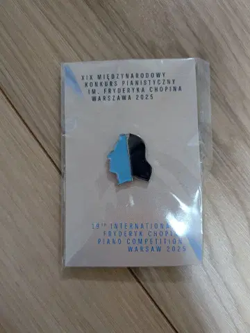 새상품 오사카 간사이 만박 쇼팽 핀 배지 폴란드관 쇼팽 콩쿠르