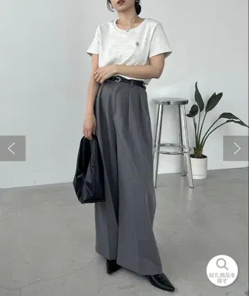 CAPRICIEUX LE MAGE 2턱 와이드 팬츠