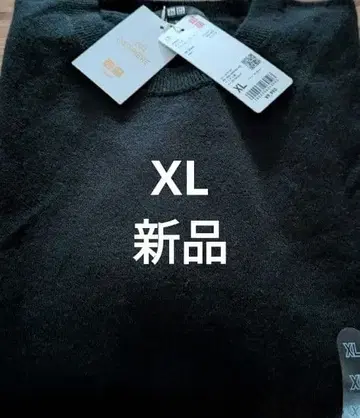새상품 UNIQLO 캐시미어 크루넥 스웨터 블랙 XL 니트 캐시미어