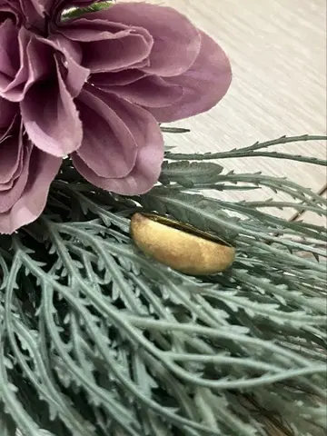 Lilas K10YG 초승달 다이아 포인트 반지