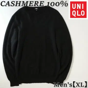 유니클로 캐시미어 100% 크루넥 니트 스웨터 XL / 블랙