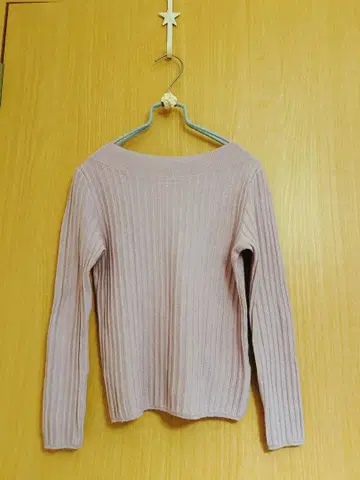 UNTITLED 리브 편 긴팔 니트 0 사이즈 퍼플