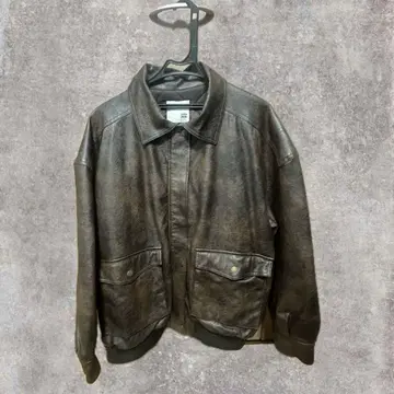 브라운 가죽 자켓 블루종