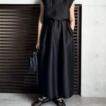 LOHEN 로헨 브라이트 더블 크로스 배럴 스커트