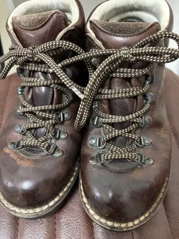 가죽 부츠 브라운 이탈리아제 빈티지