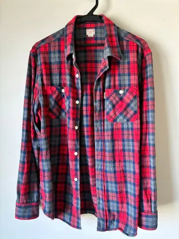 cootie 체크 플란넬 셔츠 빨간색