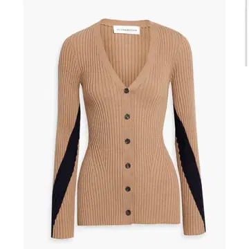 VICTORIABECKHAM 울 100% 포인트 니트 가디건 S