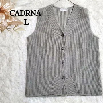 니트 베스트 L 그레이 카돌나 CADORNA 심플 새상품급