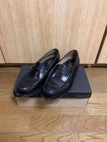 G.H.BASS&CO 블랙 가죽 로퍼 박스 포함