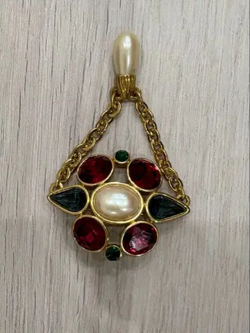 Monet 다색 보석 브로치