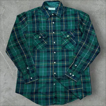 00s 세인트 존스 베이 울 셔츠 배색 레어 패턴